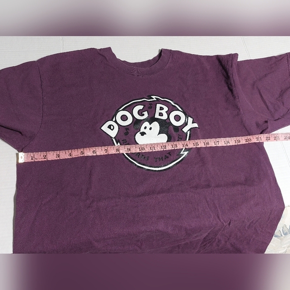 VINTAGE DOG BOY RECORDS THAT BITE Plum Purple Mens Size XL 100% cotton - Picture 7 of 7